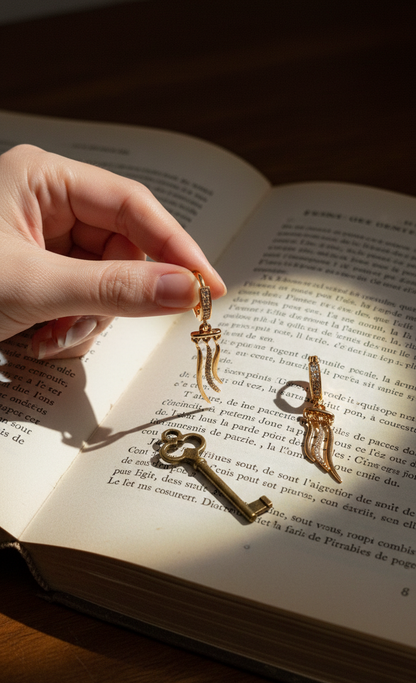 L'Aurore de Cassiopée — Boucles d'Oreilles — Édition Unique 1-sur-1