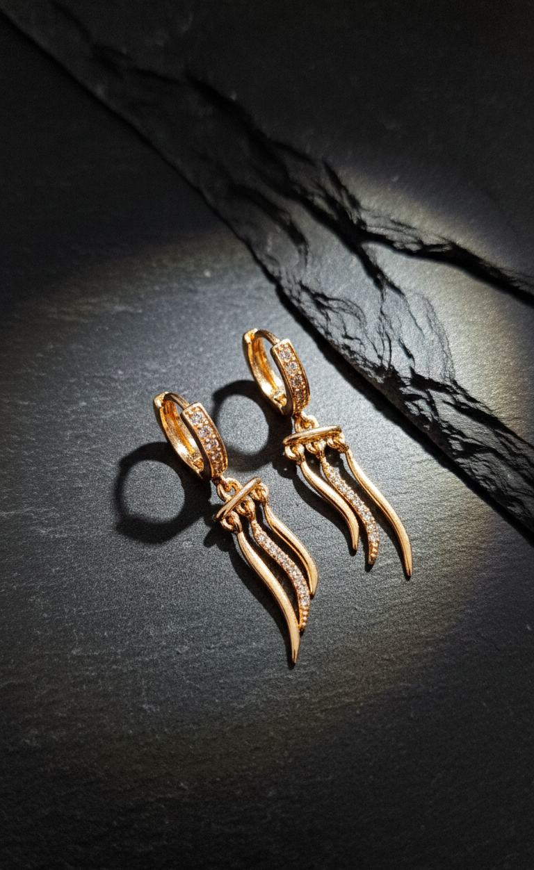 L'Aurore de Cassiopée — Boucles d'Oreilles — Édition Unique 1-sur-1