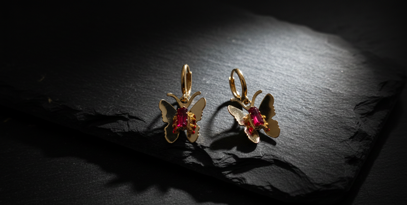 Le Battement de Psyché — Boucles d'oreilles — Édition Unique 1-sur-1