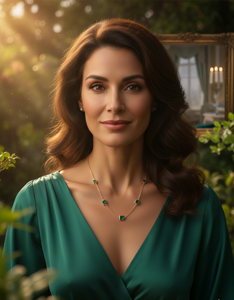 Le Sentier d’Émeraude — Collier Pendentif — Édition Unique 1-sur-1