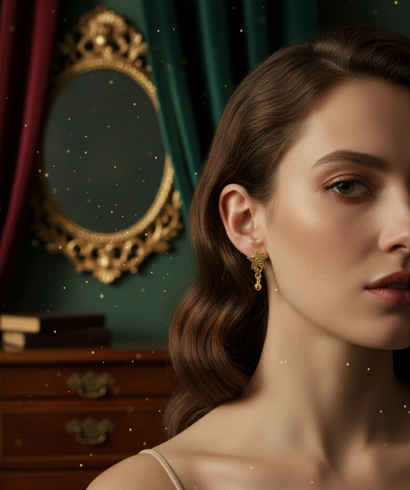 La Comète Suspendue — Boucles d’oreilles — Édition Unique 1-sur-1