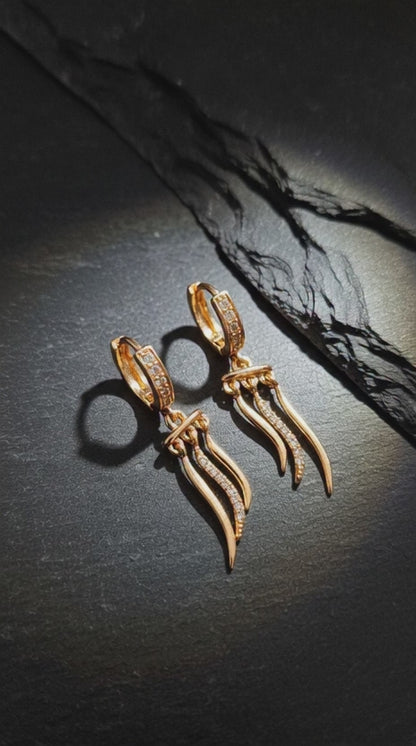 L'Aurore de Cassiopée — Boucles d'Oreilles — Édition Unique 1-sur-1